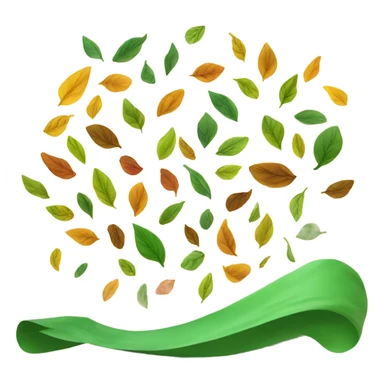Leaves in the wind sticker