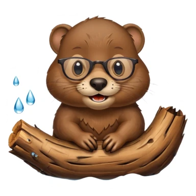 spectacled beaver sticker