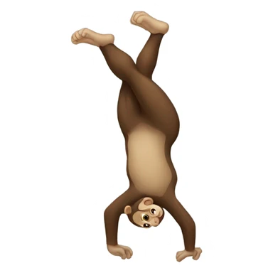 monkey handstand sticker