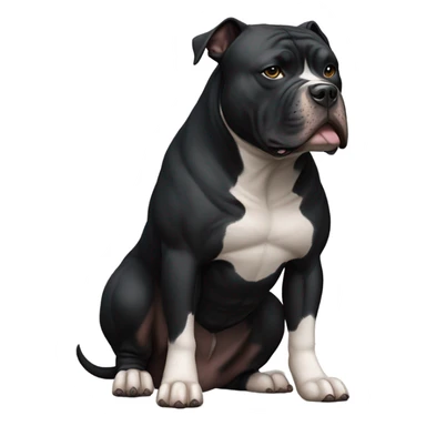 99% Black American Bully sticker