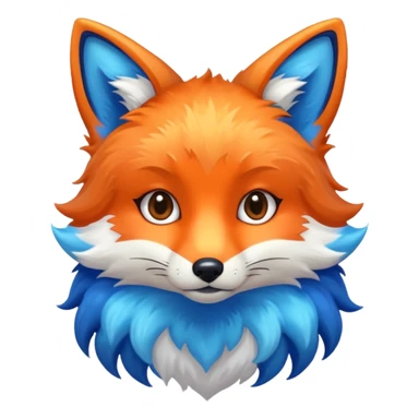 a galaxy print fox sticker