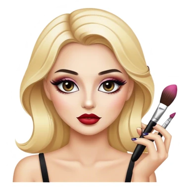 luxury blonde makeup artist sticker
