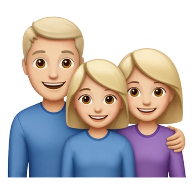 familia de tres mismo color de piel sticker