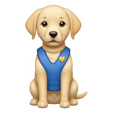 Yellow lab with blue vest sticker