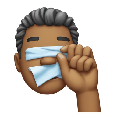 wiping sweat off forehead sticker