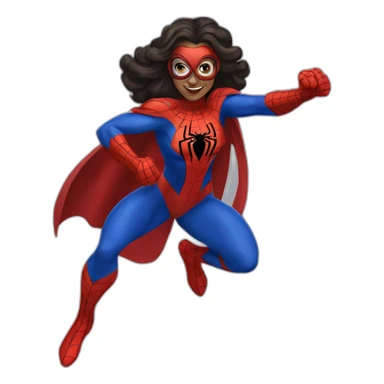 spiderman combined with superwoman sticker