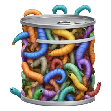 Can of worms sticker