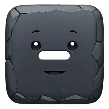 Black rectangle rock sticker