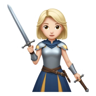 girl with sword sticker