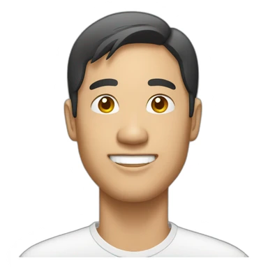 asian man on a computer sticker