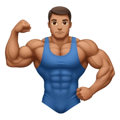 bodybuilder posing sticker
