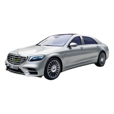Mercedes-Benz S-Class (2022) – cinematic-realistic Mercedes-Benz S-Class emoji, its sleek silver body cutting through the city streets, a symbol of refinement and prestige. The air suspension glides over uneven terrain, while the driver enjoys the serene comfort of the cabin, surrounded by cutting-edge technology. sticker