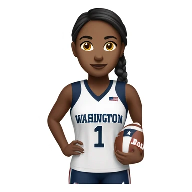 Girl wearing Washington commanders jerseys  sticker