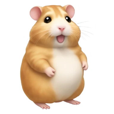 Pregnant hamster with a baby bump sticker