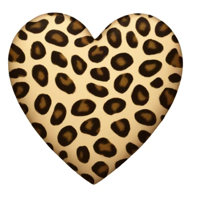 Leopard print heart sticker