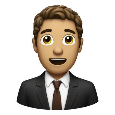 italian man singing with a suit sticker