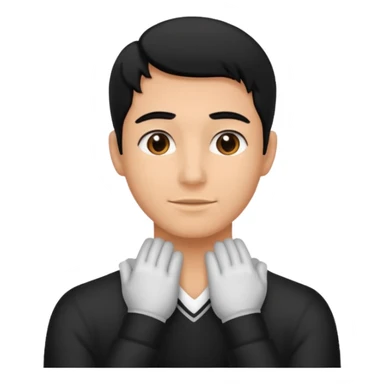  person with hands around his neck  sticker