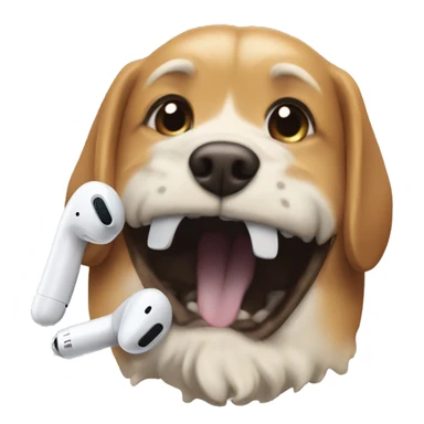 Chewed up AirPod case by dog sticker