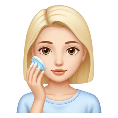 Girl doing skincare sticker