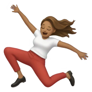 woman falling  sticker