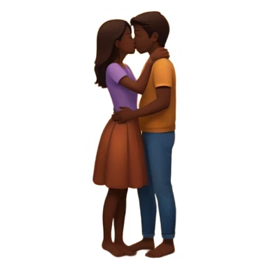 Couple kissing sunset sticker