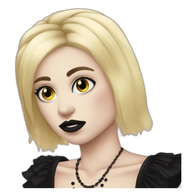 Femboy goth blond sticker