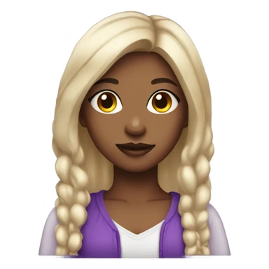 beautiful girl with purple patches sticker