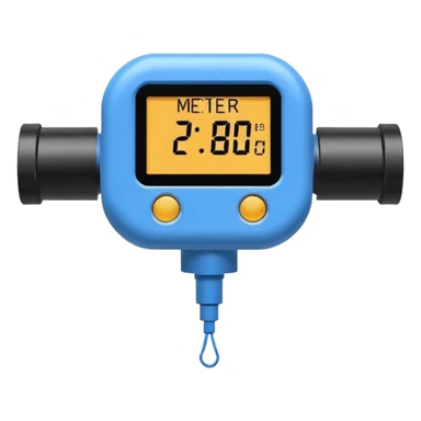 Mini caudalimetro color azul  sticker