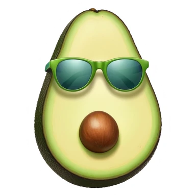 Avocado wearing sunglasses sticker
