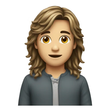 Boy long hair sticker