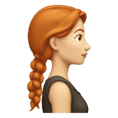 redhead woman side profile  sticker