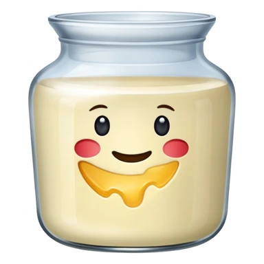 pot de yaourt en verre sticker