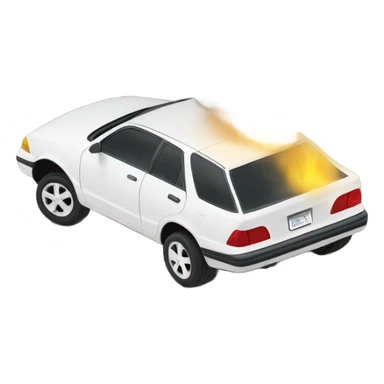 Car doing a burnout sticker