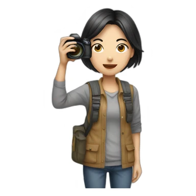 photographer asian sticker