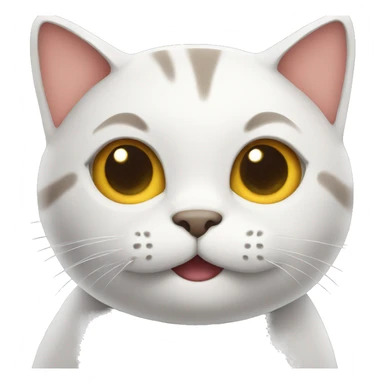 Cat smiling with star sticker