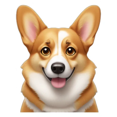 Corgi looking suspiciously  sticker