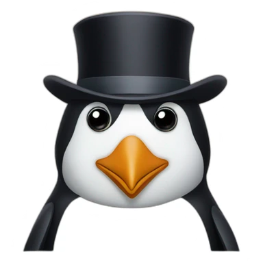 a penguin disguised like in Downton Abbey sticker