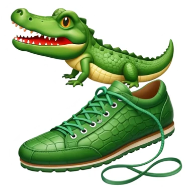 Haz un cocodrilo con zapatillas de deporte sticker
