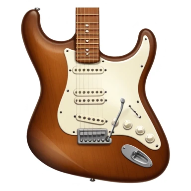 electric guitar strat brown and white squire sticker