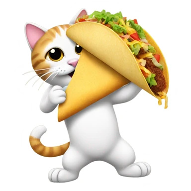 Cat eating a taco  sticker
