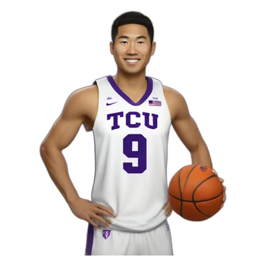 Tcu Asian Basketball player no.9 sticker