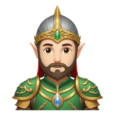 Bearded warrior elf in armor sticker