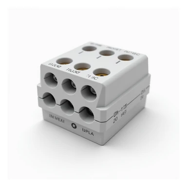 photorealistic image of a lighting connector or terminal block, isolated, no background sticker
