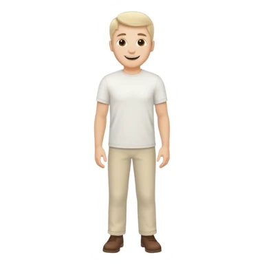 A white man whole body whole white  sticker