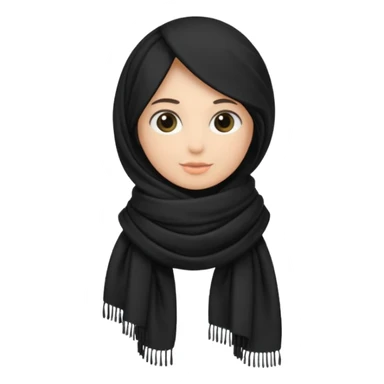 scarf black sticker