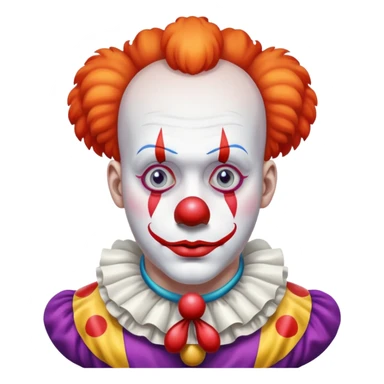 clown with a hanging loop on his neck  sticker