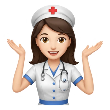 brunette nurse dancing sticker