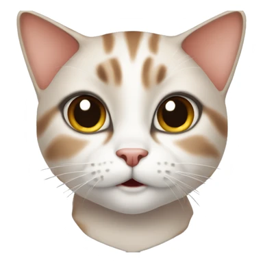 coquette cat with super brown eyes  sticker