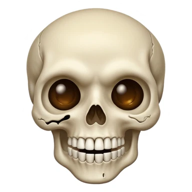 dead skull winking sticker