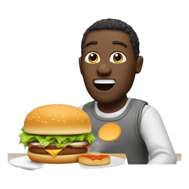 himmet eating burger sticker